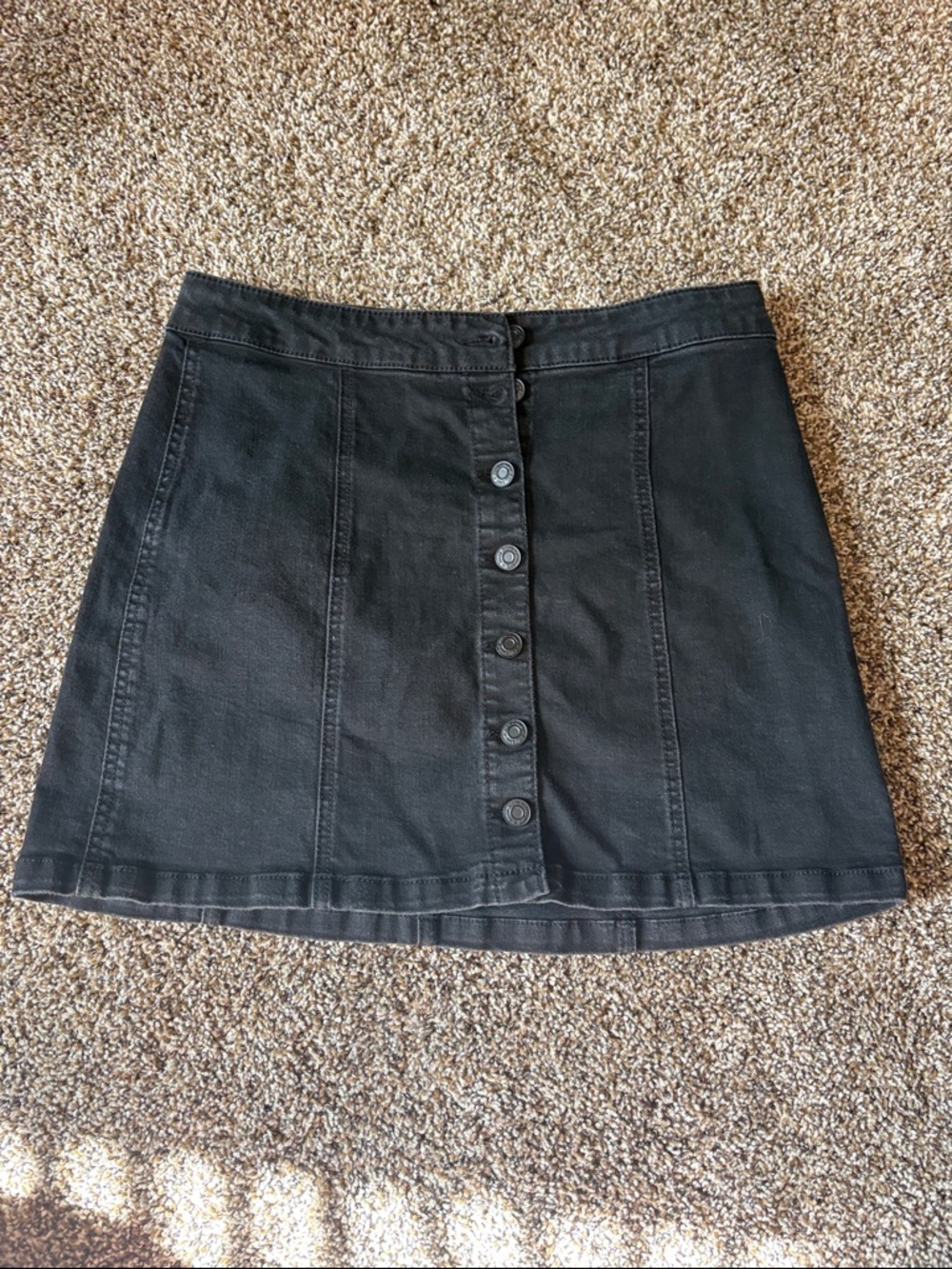 Women’s Black Button-Front Mini Skirt MUDD